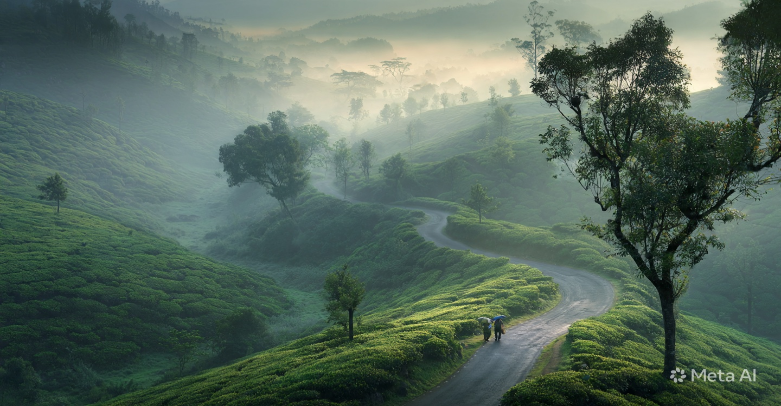 Munnar Magic: Tea Gardens, Misty Hills & Hidden Waterfalls