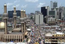 Lagos Central Mosque Overlooking a Bustling Cityscape